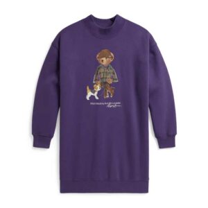 Polo Ralph Lauren Kids' Polo Bear Fleece Mock Neck Dress