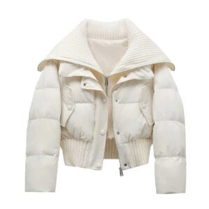 Quilted Lightweight Oversized Fit Long Sleeve Zip Front Jacket