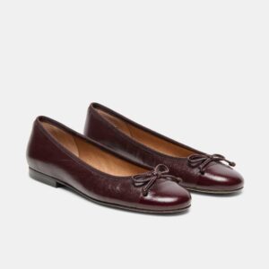 Ritla Captoe Ballet Flats Black Cherry Leather