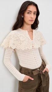 Sea Chandra Lace Long Sleeve Cape Cardigan
