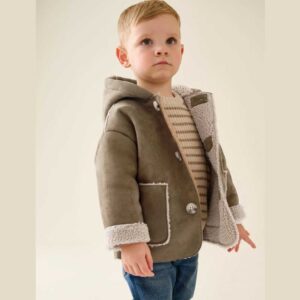 Tan Brown Faux Suede Coat (12mths-7yrs)