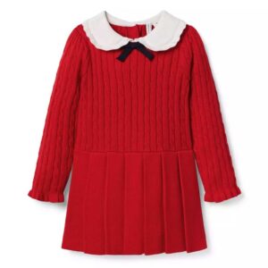 The Collared Cable Knit Sweater Dress